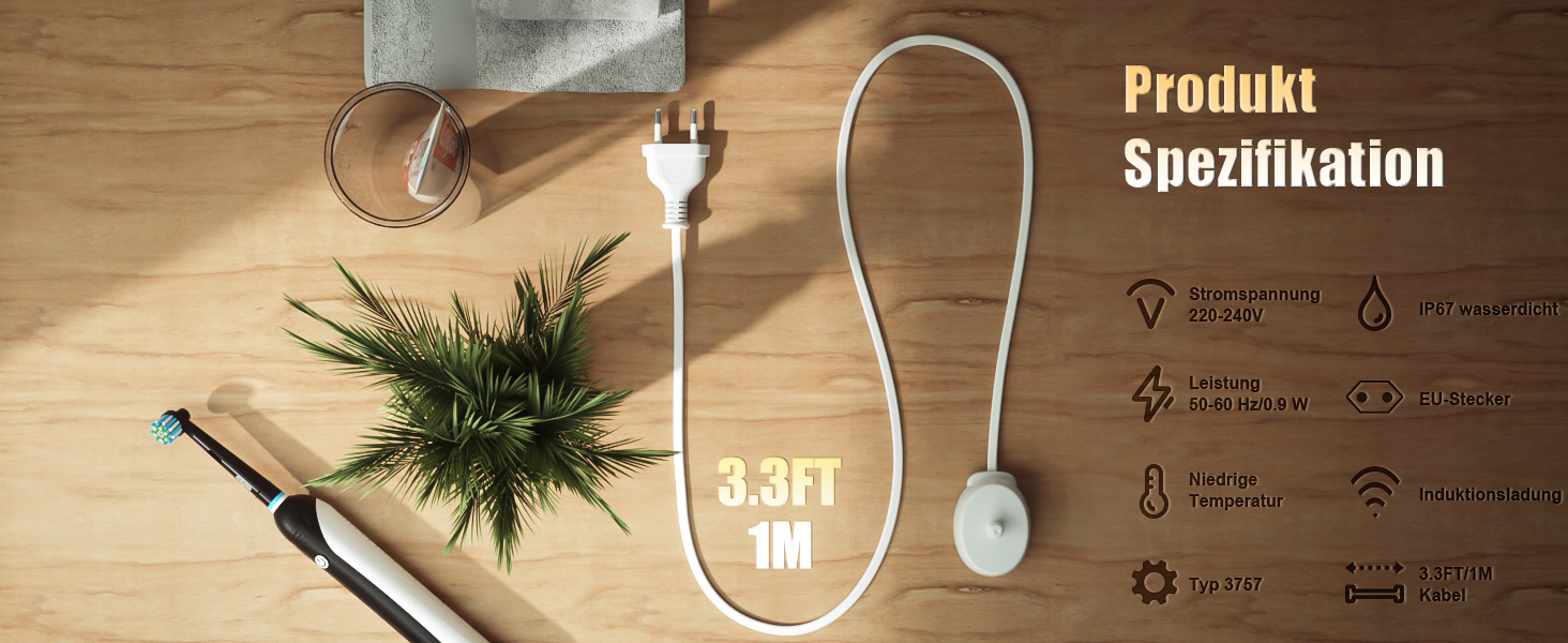 Ladegerät Ersatz für Braun Oral-B Elektrische Zahnbürste 3757