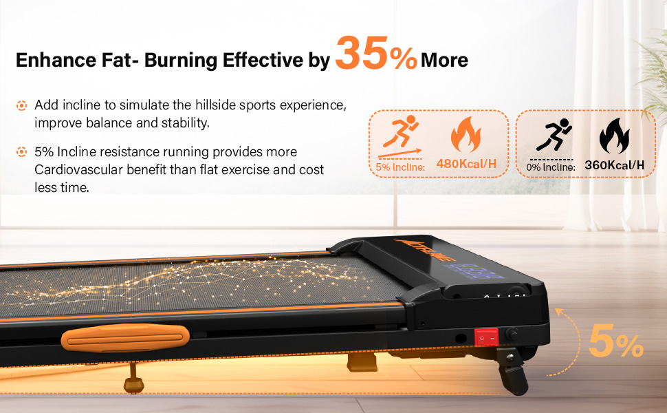 inclined treadmills with remote control