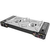 Butane Camping Stove, Portable Camping Stove, with Case, Double Auto Ignition Camping Burner LPG ...