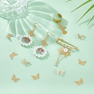 Butterfly Filigree Charms 