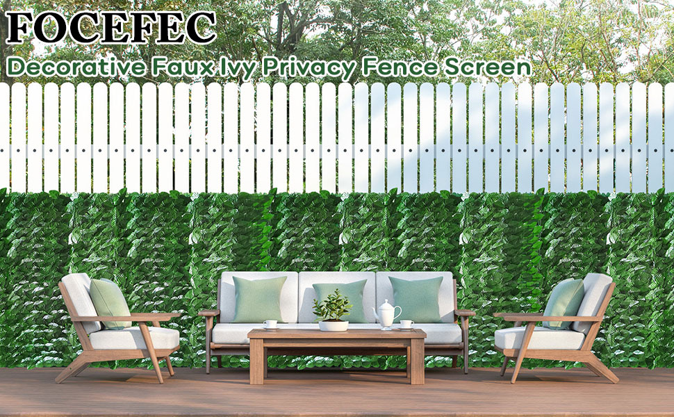 Artificial Ivy Fence Screening 3m x 0.5m, Vine Leaf Hedges Panels