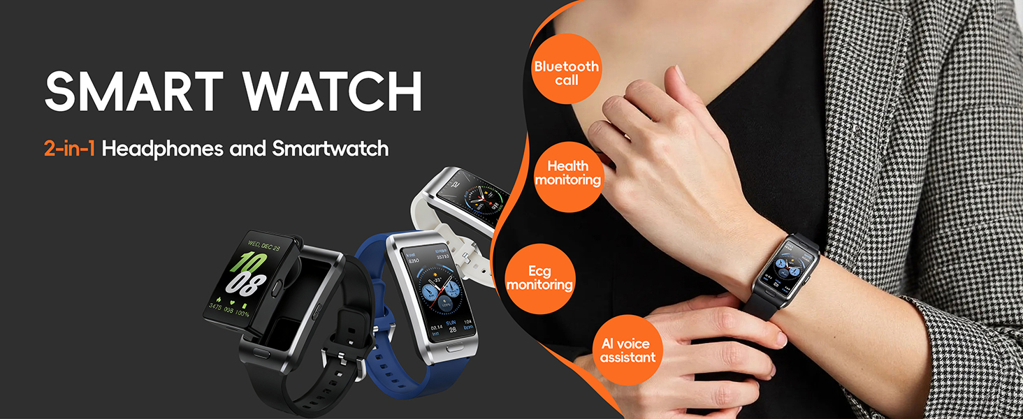 2-in-1 Design with Bluetooth Earbuds