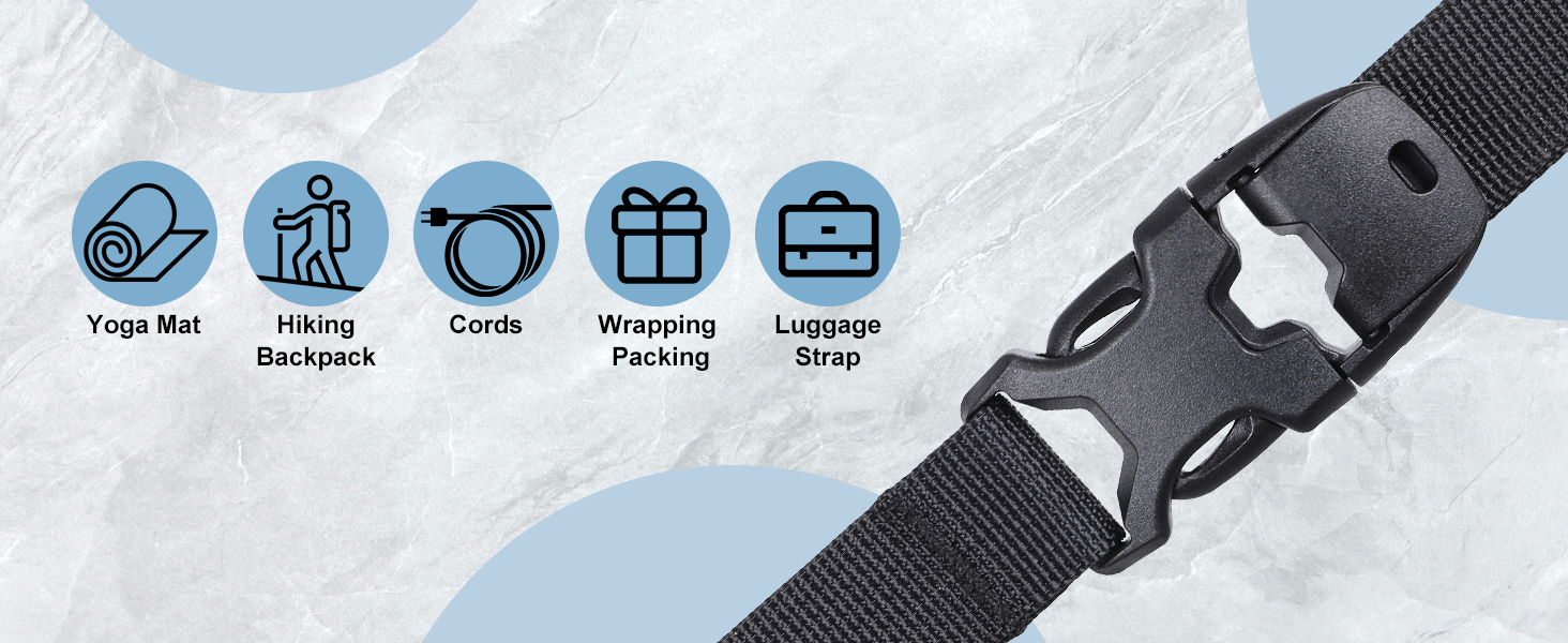 Vigorport Utility Straps with Quick Release Buckle, Nylon Backpack Accessory Yog... 11 Utility straps