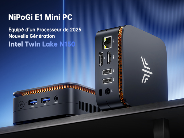 NiPoGi Essenx E1 Mini PC W-11 PRO Intel Twin Lake N150