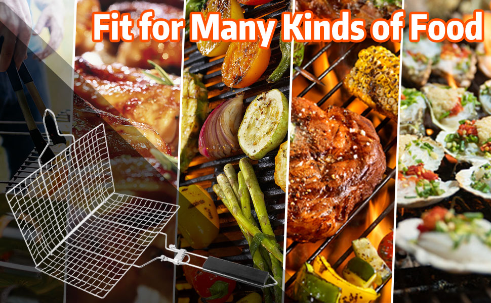 Stainless Steel Barbecue Grill Basket 