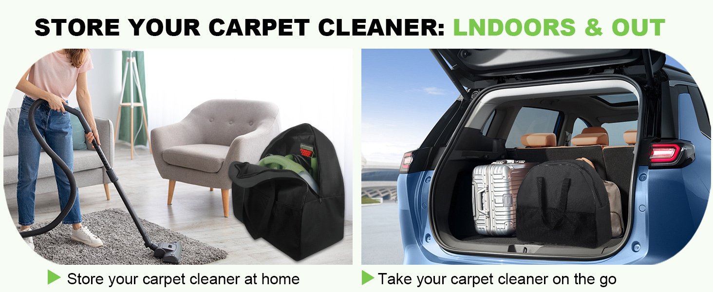 Portable outdoor carpet cleaner travel carrier bag