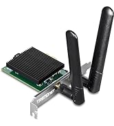 TRENDnet AX3000 Wireless Dual Band & WiFi 6 PCIe Adapter, Bluetooth 5.2 Class 2, 2401 Mbps Wirele...
