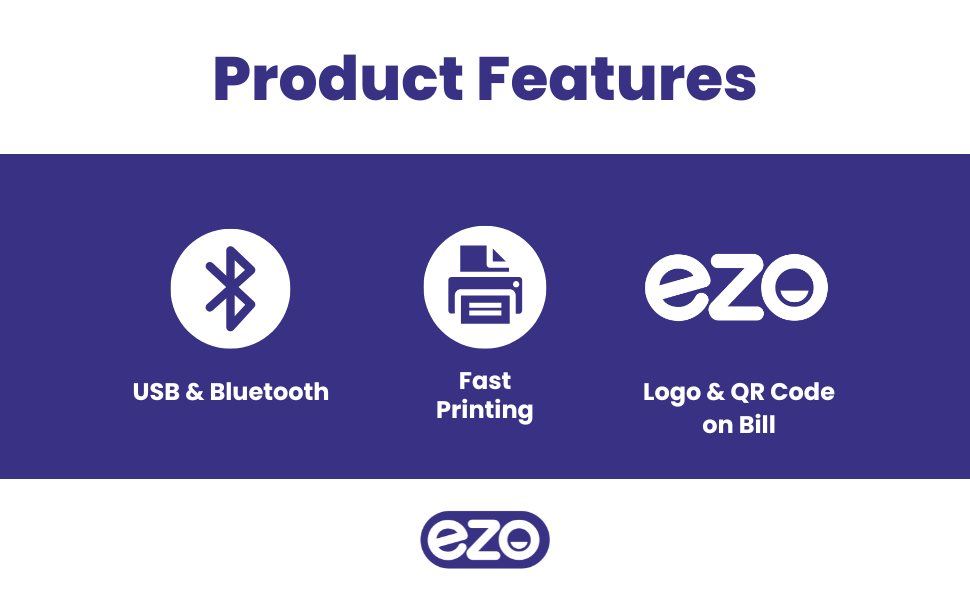 EZO Thermal USB Wired Printer with EZO Retail Software Subscription