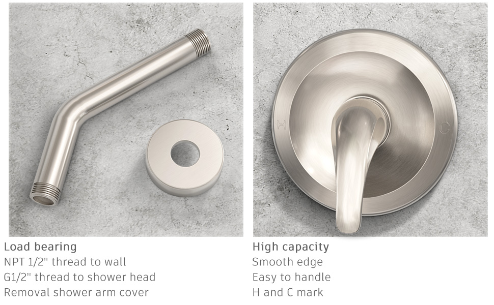 EMBATHER Shower Faucet Set with Tub Spout,Dual Function