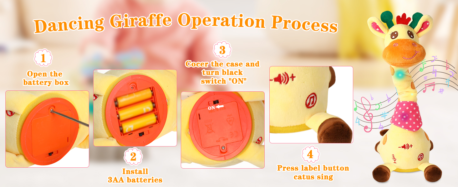Dancing Giraffe Toy Operation Guide