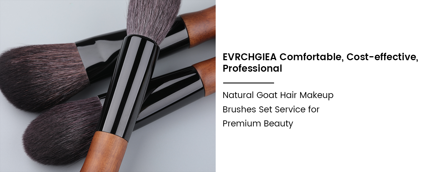 natural goat hair makeup brush set