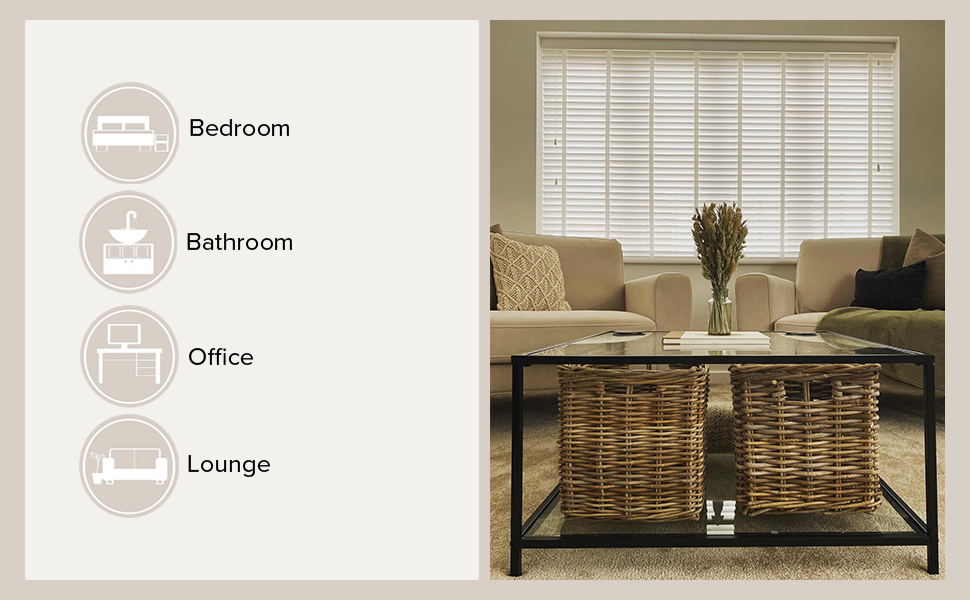 Wovenhill Set of 2 Kubu Square Wicker Baskets Handmade Woven Storage Box W32 x D32 x H31cm