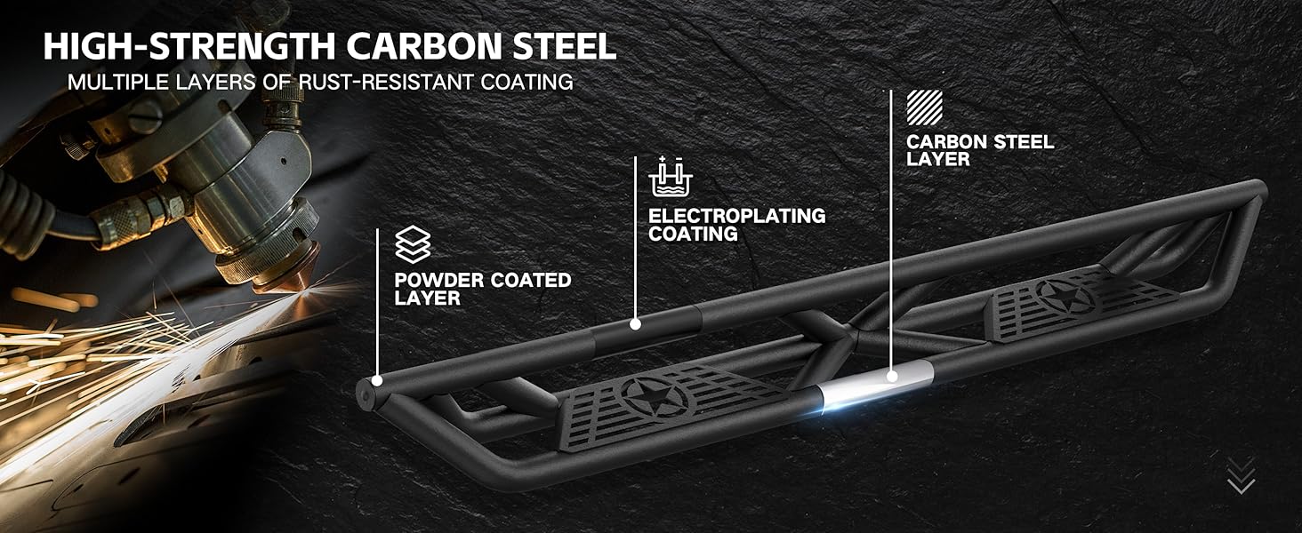 YZONA for Wrangler JK Running Boards Compatible with 2007