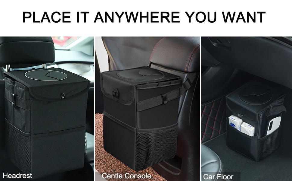 XHRING Car Trash Can Garbage Can for Ford F150 F150 F250