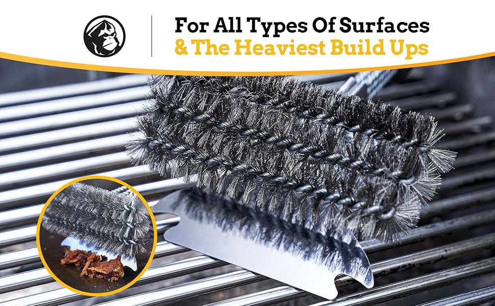 Grill Brush with Scraper Get Ready For The Strongest Anti-Dirt Weapon Yet