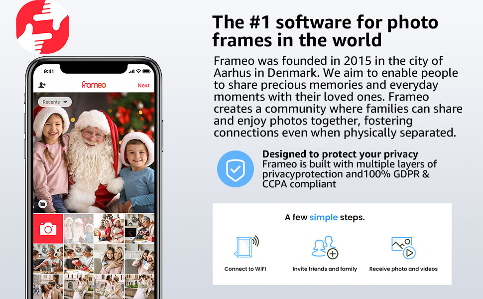 how to use frameo app