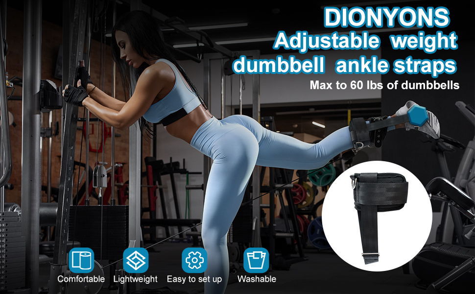 DIONYONS Ankle Weights for Men and Women 2PCS,Adjustable