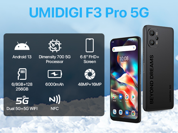 Amazon.com: UMIDIGI F3 Pro 5G Unlocked Cell Phones, Android