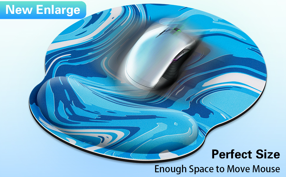 Mouse Pad with Keyboard Wrist Rest, Abetcabe 3in1 Mouse Pad Wrist Support and Coaster Set