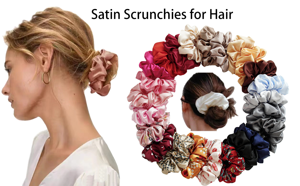 Satin Scrunchies for Hair