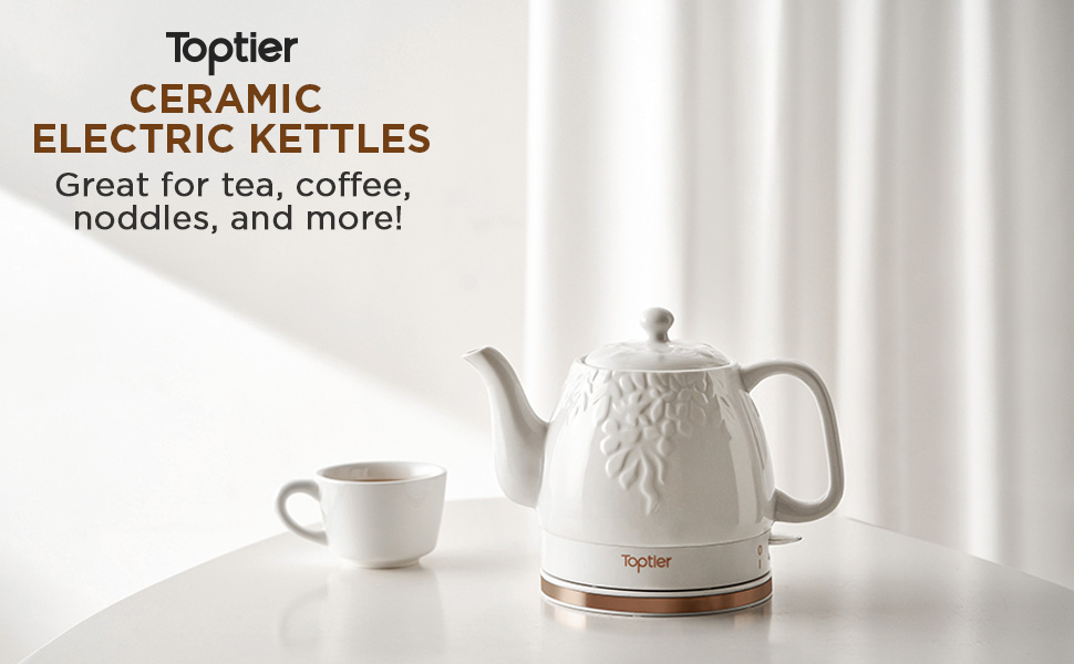 electric ceramic tea kettle teakettle teapot porcelain tea pot top tier