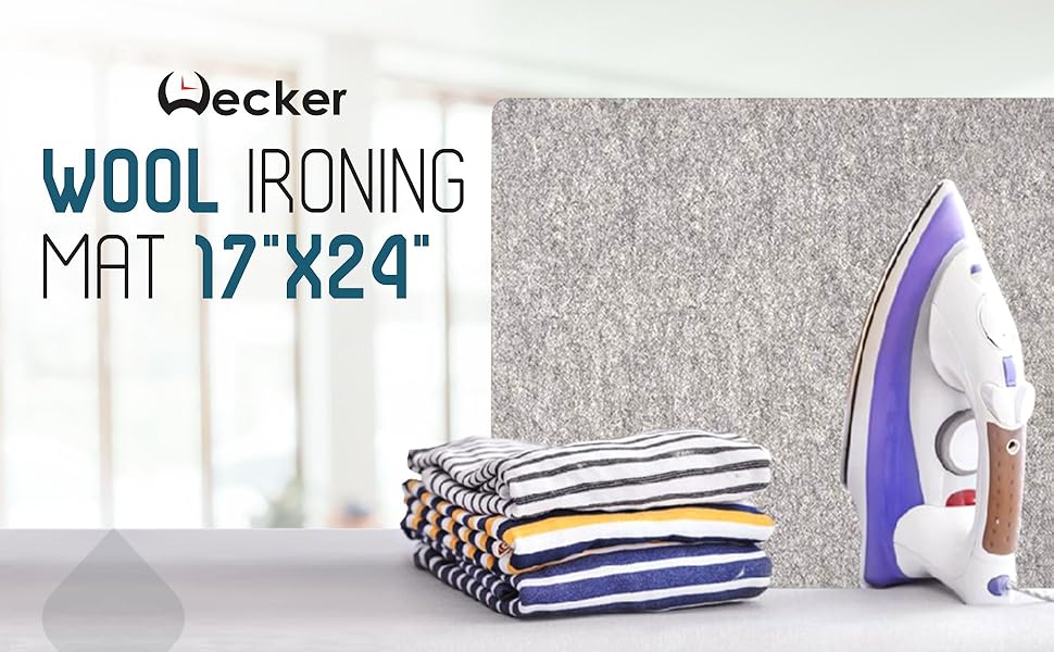 Wecker Wool Pressing Mat 17” x 24” Wool Ironing Mat for Quilters 100