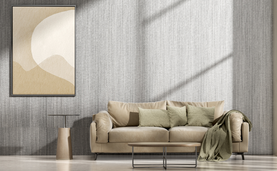 壁紙 の 上から貼れる 壁紙 壁紙 の 上 から 貼れる 壁紙シール 剥がせる壁紙 壁紙 おしゃれ 天井 壁紙 おしゃれ 壁紙 リメイクシート  gray grey グレー ミディアムグレー 草布