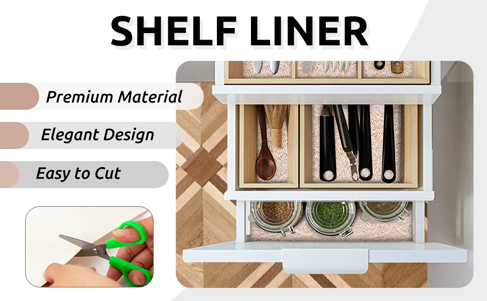 FIFTYFEET 18X96 Inch Shelf Liner with Scissor & Tape