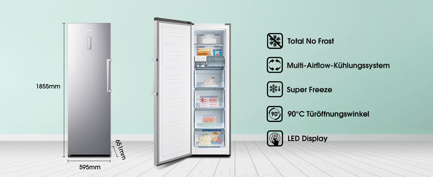 Hisense FV354N4BIE Gefrierschrank/ Twist ice maker/ TotalNoFrost