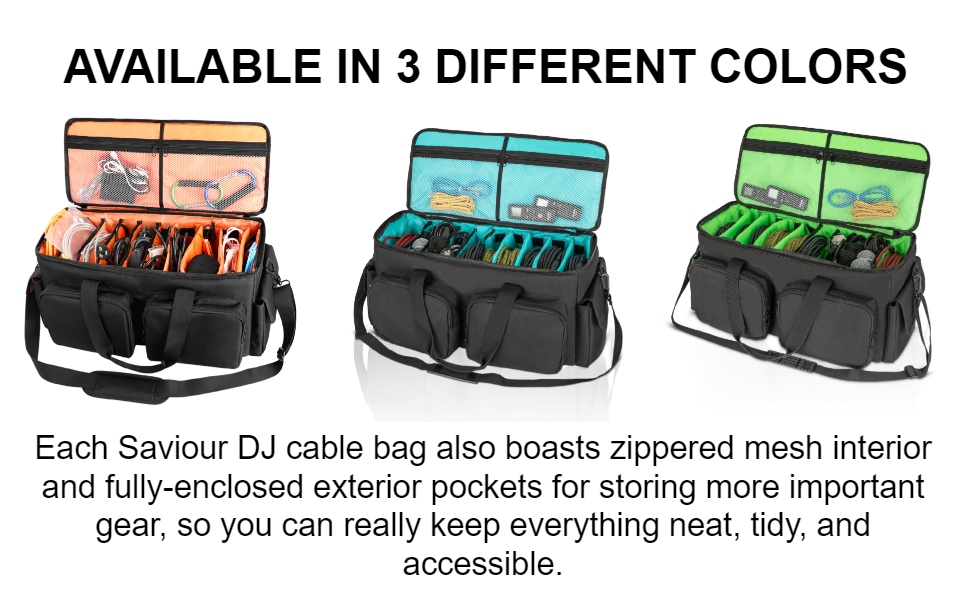 3 different color bags