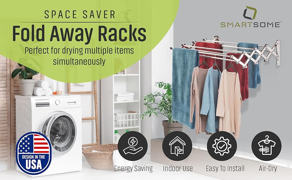 wall mounted laundry rack smartsome