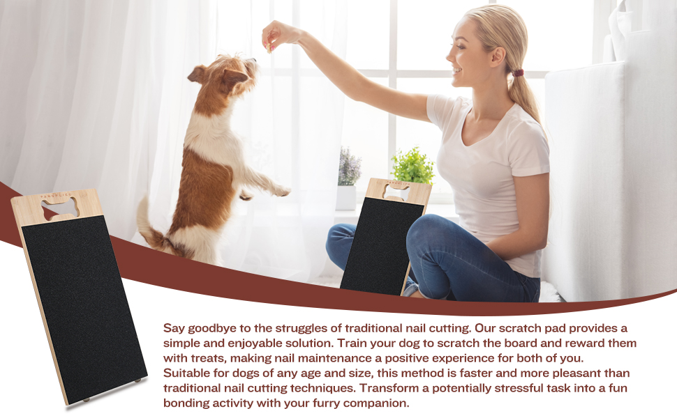 FANGELICO Dog Scratch Pad for Nails with Treats Double