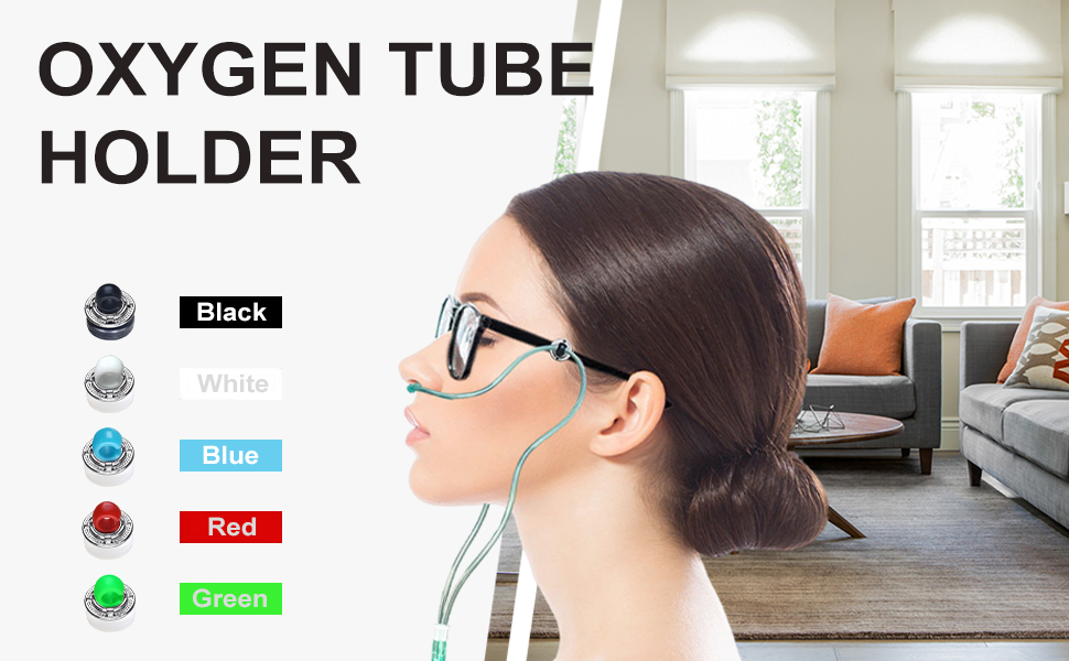 Oxygen Tube Holder for Glasses 4 Pack Nasal Oxygen Cannula Ear Savers, Oxygen Nasal
