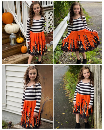 Amazon.com: Arshiner Girls Twirly Skater Casual Dress Long ...