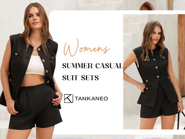 Amazon.com: Tankaneo Womens 2 Piece Outfits Casual Suit Sets