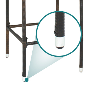 Equipped with foot pads