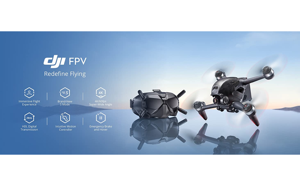 DJI FPV Combo - FPV Drone Flycam Quadrocopter UAV, wideo 4K