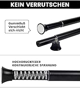 MUHOO Draină Draină, Fără Foraj Extensibil Cortina Tisă, Perdea de Duș Pole pentru Bucătărie, C...