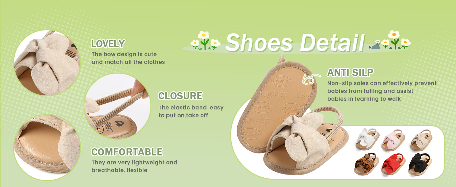 baby girls bow sandals