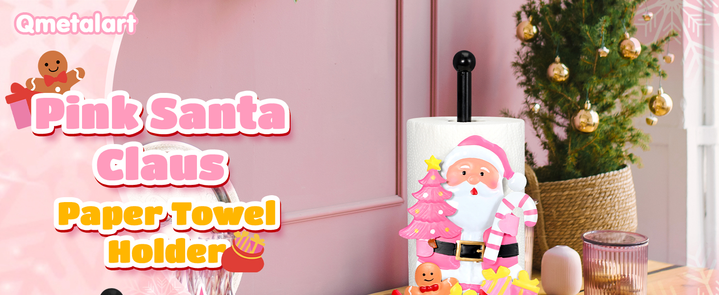 santa paper towel holder