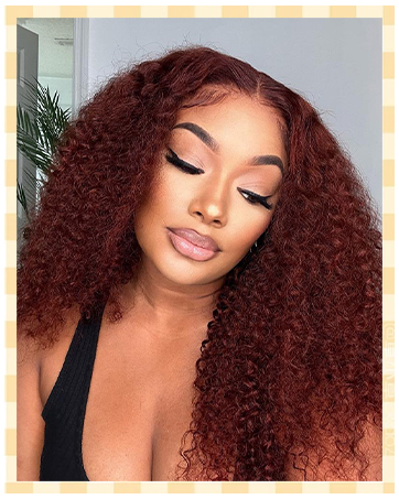 reddish brown wig human hair