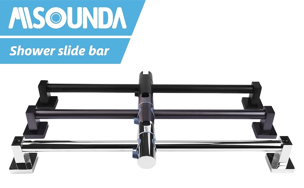 Misounda Shower Slide bar Adjustable Shower Head Holder 24 inch for