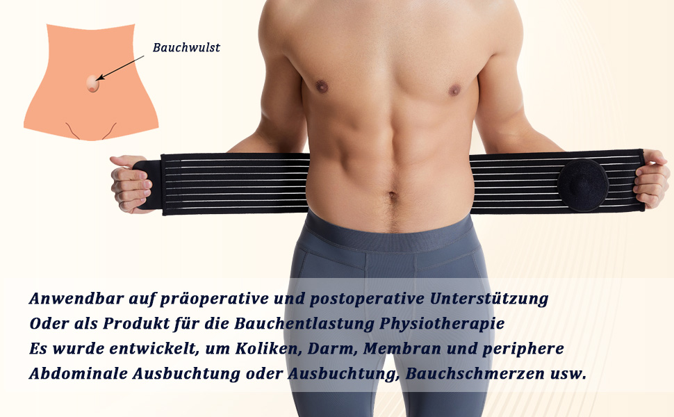 Nabelbruch; Abdomen; Bauchnabel; postoperative Bauchstütze.