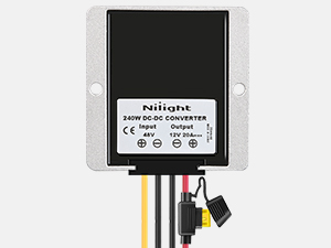 Nilight 240W 48V 36V to 12V 20A DC Converter Regulator Reducer with Fuse Golf