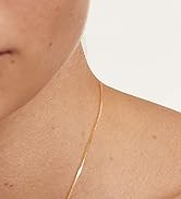 TLY Gold Necklace for Women 14k Gold Plated Non Tarnish Dainty Gemstone Crystal Oval Pendant Neck...