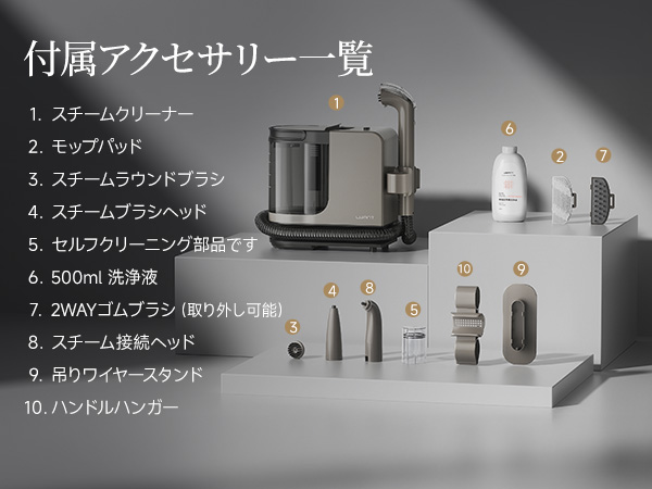 新品✨スチームクリーナー　リンサークリーナー　100℃蒸気&60℃加熱　強吸引力 Amazon | 【100℃高温蒸気&音声ガイド】YINOLIFE カーペット