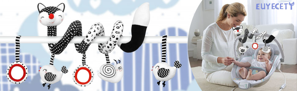 Car Seat Toys Baby Toys 0-3 Months Infant Toys Spiral Stroller Toys