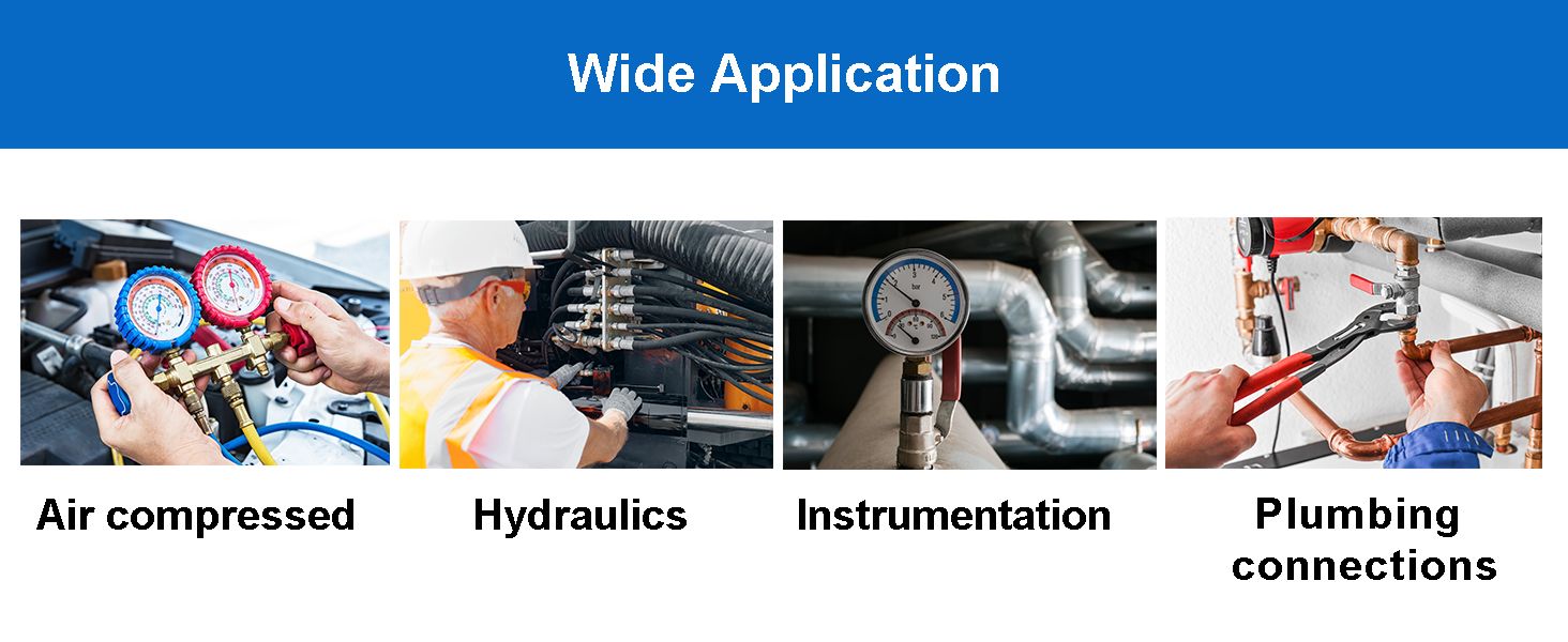 4PCS Heavy Duty Brass Reducer Hex Bushing, 1/2" NPT Male to