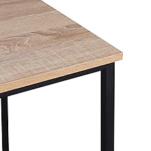 WOLTU Scrivania Computer Tavolo PC Scaffale Moderno Per Ufficio Lavoro Studio Legno+bianco 12 1