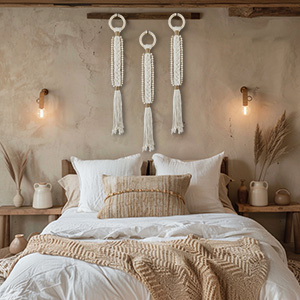Bedroom boho macrame wall hanging